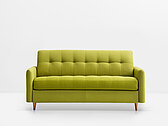 Sofa Soho, zelene boje, izrađena u štofu na beloj pozadini